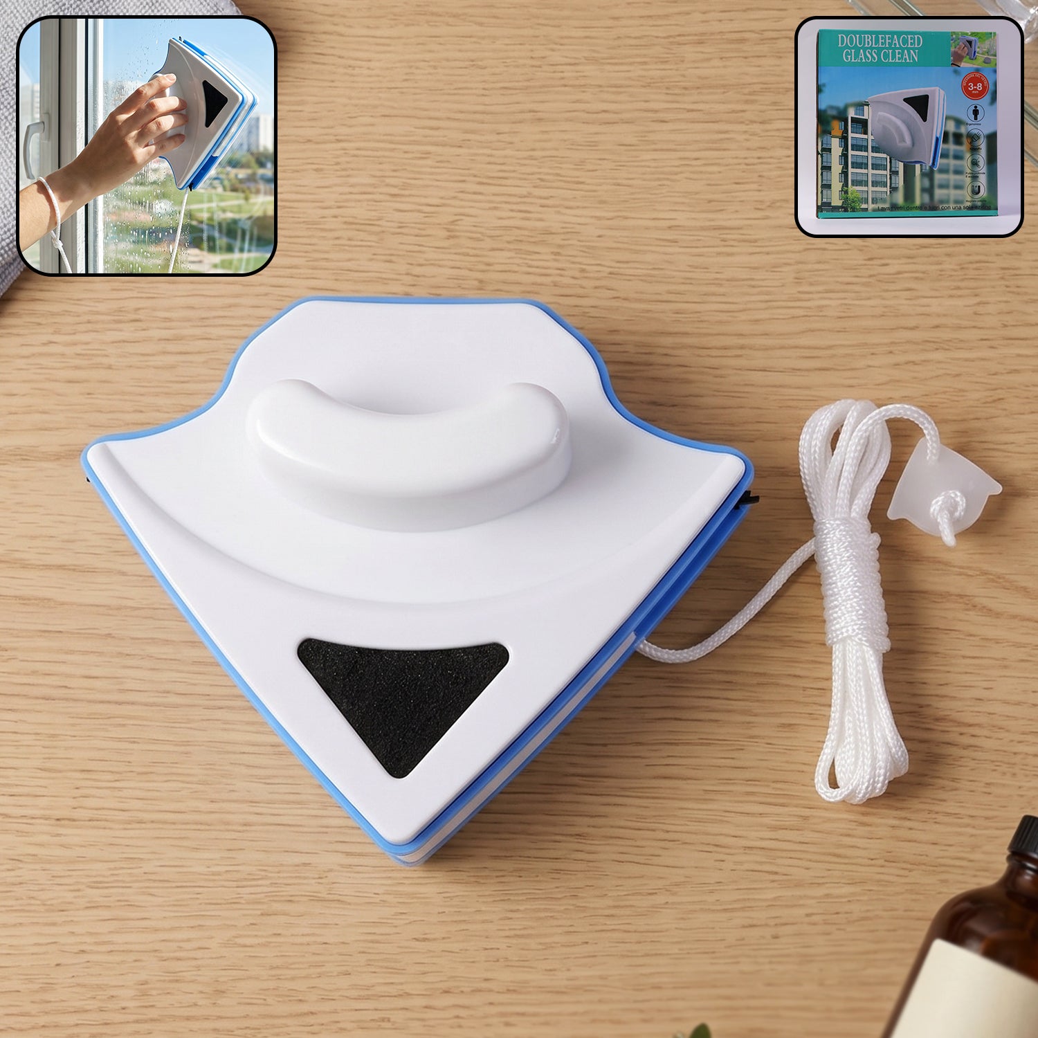 Double Sided Magnetic Glass Cleaner (1 Pc)