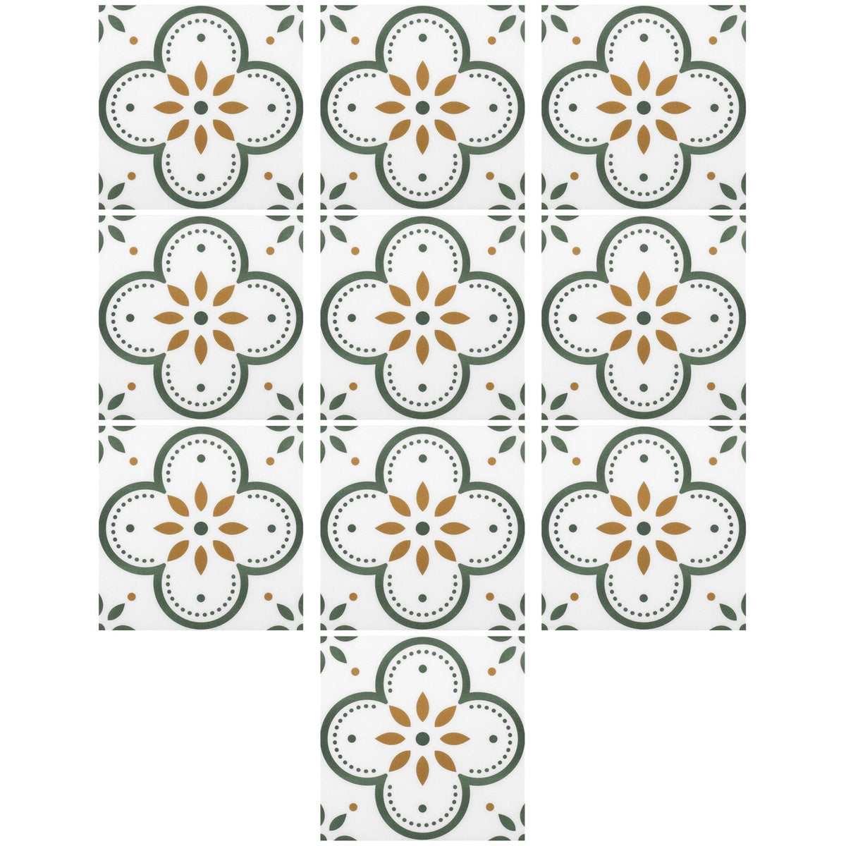 Peel and Stick Floor Tiles Kitchen / Bathroom Backsplash Sticker Detachable Waterproof DIY Tile Stickers for Wall Decoration Tiles Home Decoration (8x8 Inch / 10 Pcs Set)