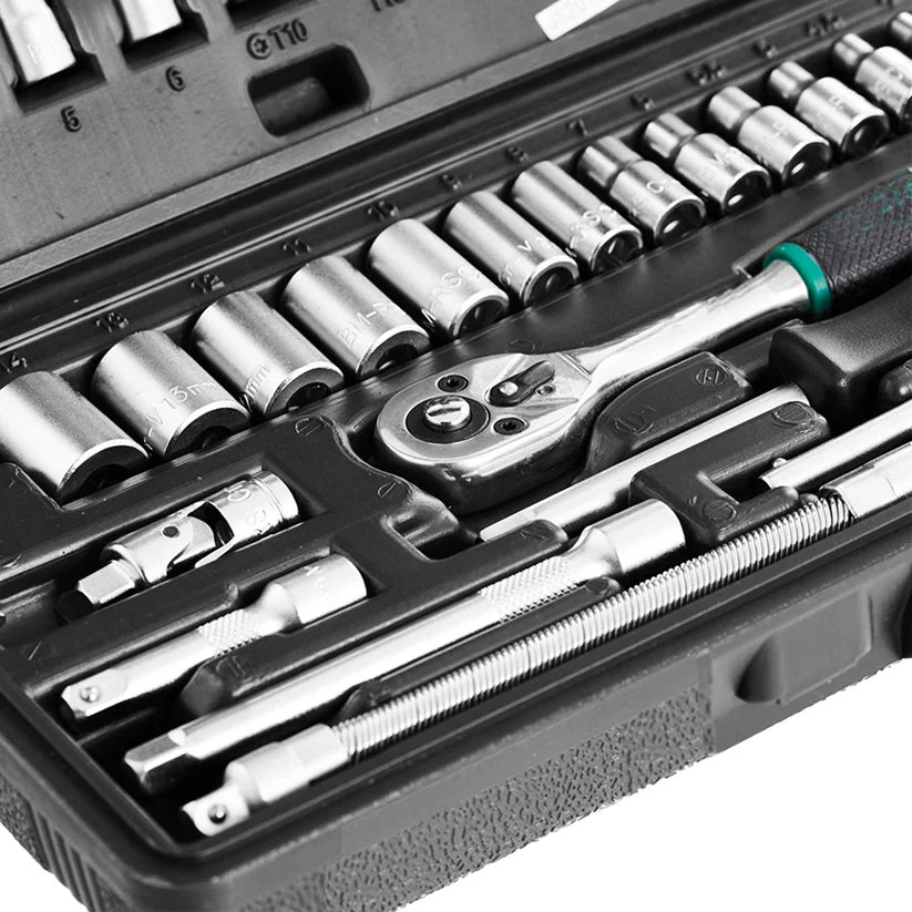 452 -46pcsmetal 14 Socket Set (Black 46pcs)