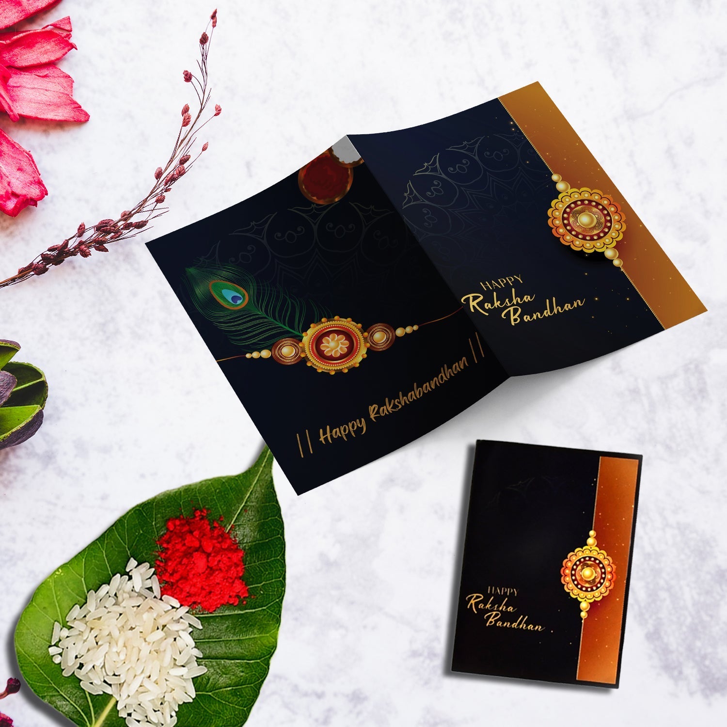 Rakhi Gift Combo With 2 Traditional Rakhis For Brother  Includes Choco Beats Box 2 Silver Coins Roli Chawal  Greeting Card